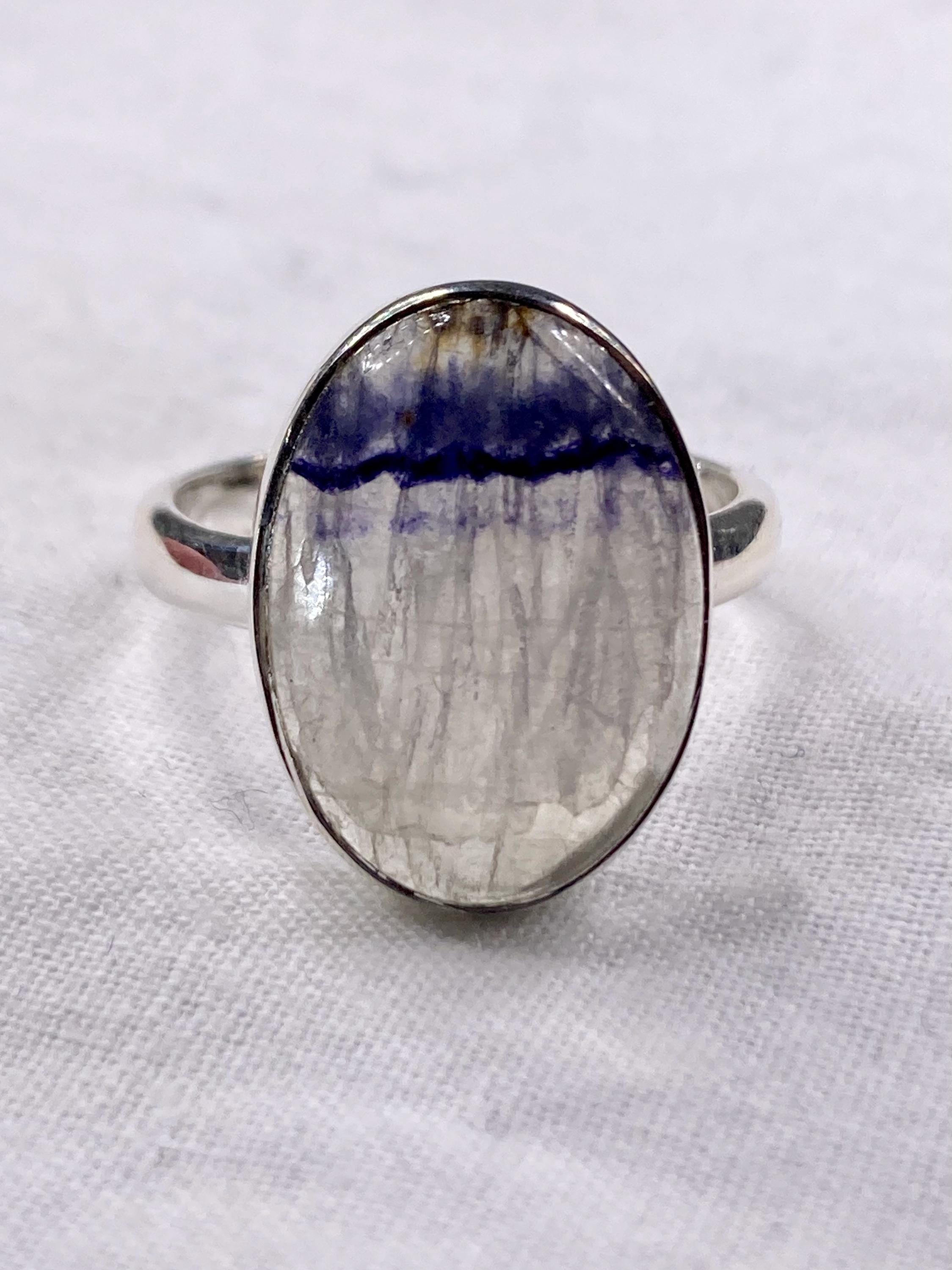 Blue John Silver Ring - Extremely Rare