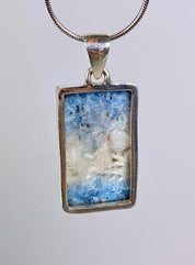 Blue Ice Glacierite Sterling Silver Pendant