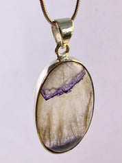 Blue John Silver Pendant