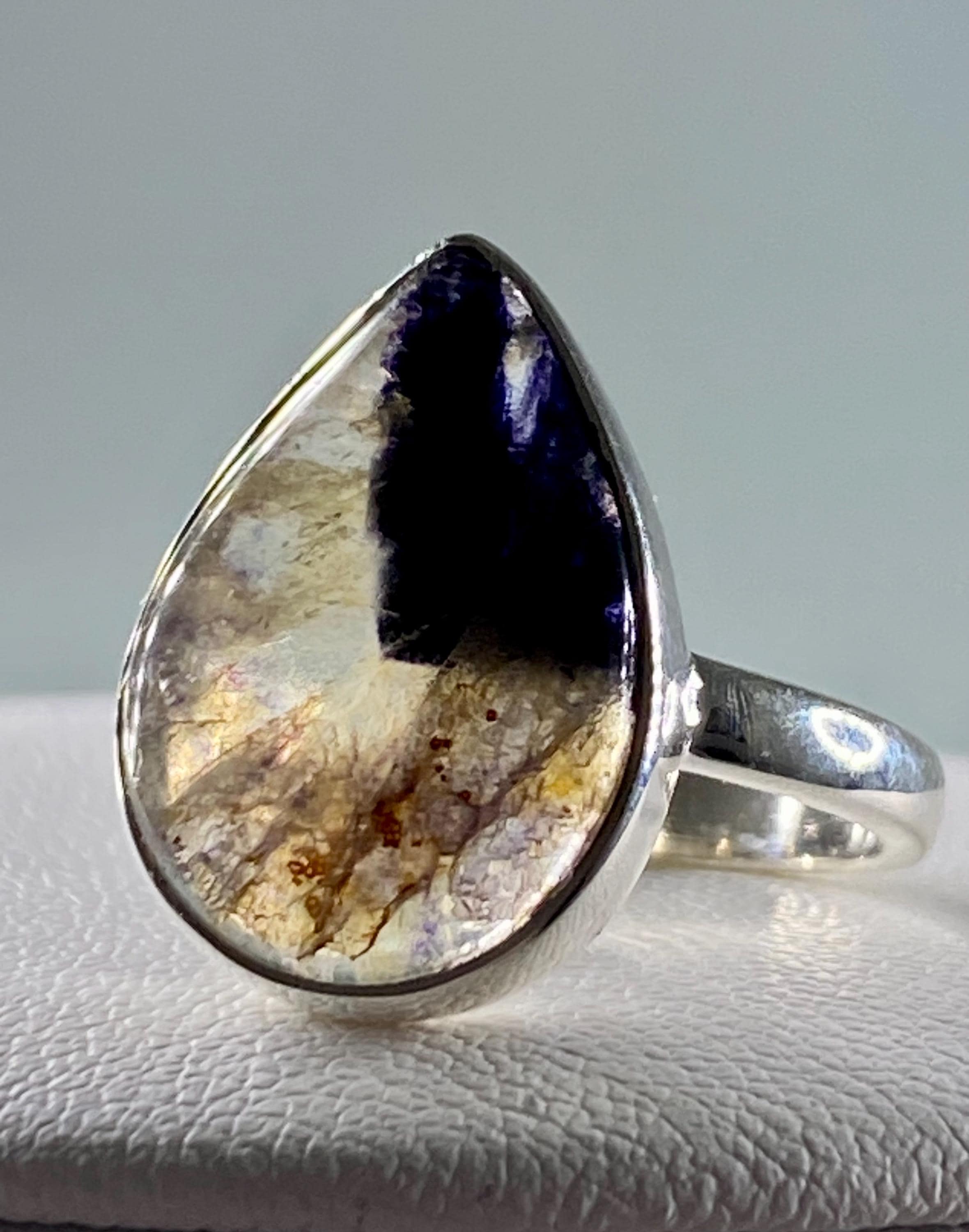 Blue John Silver Ring