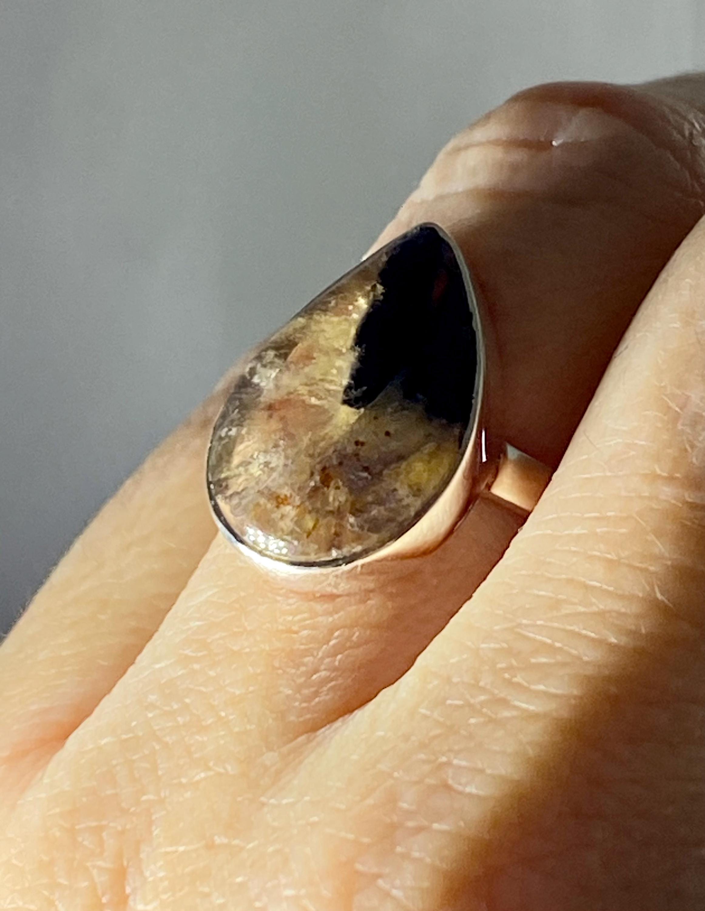 Blue John Silver Ring