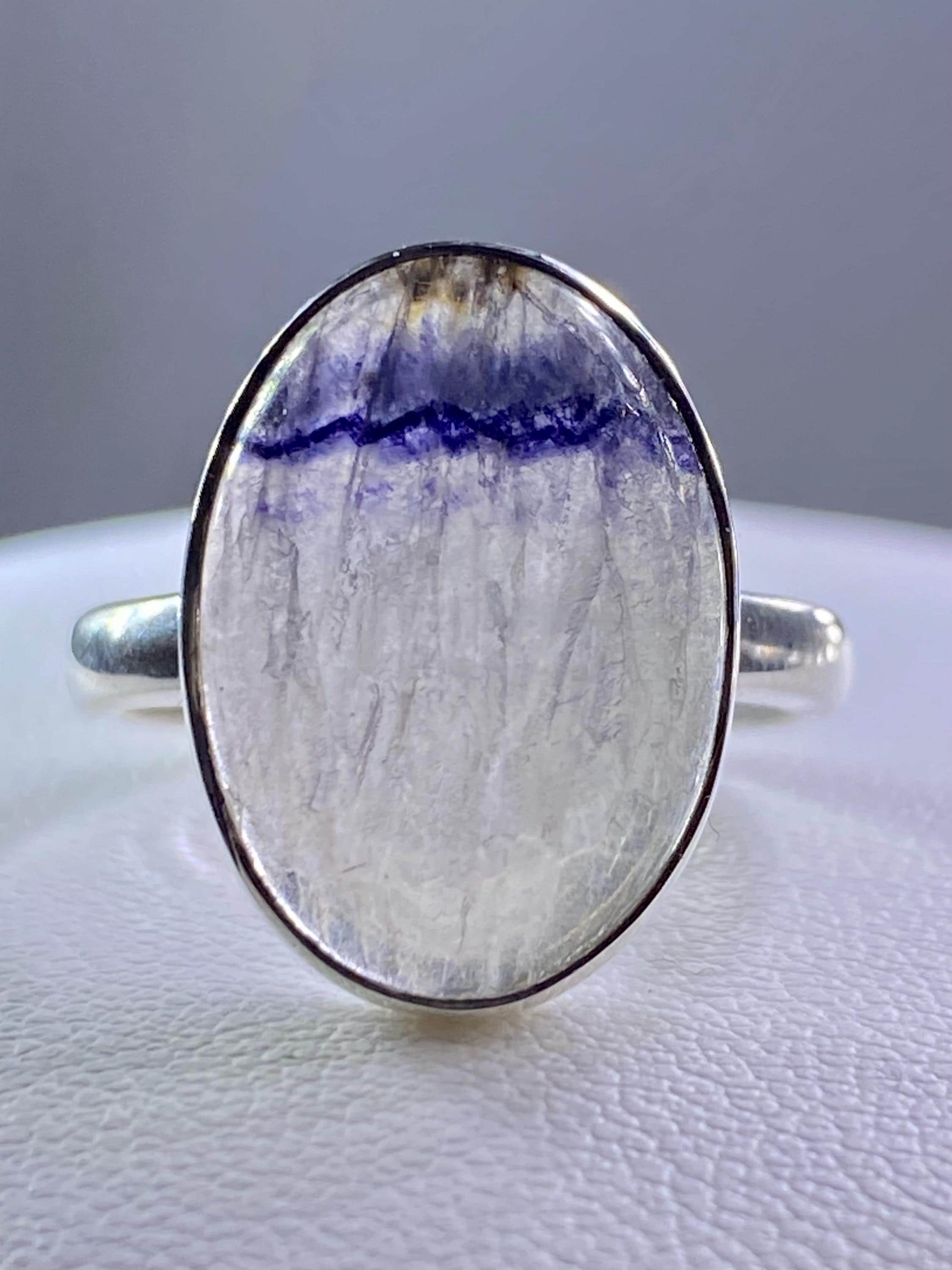 Blue John Silver Ring - Extremely Rare