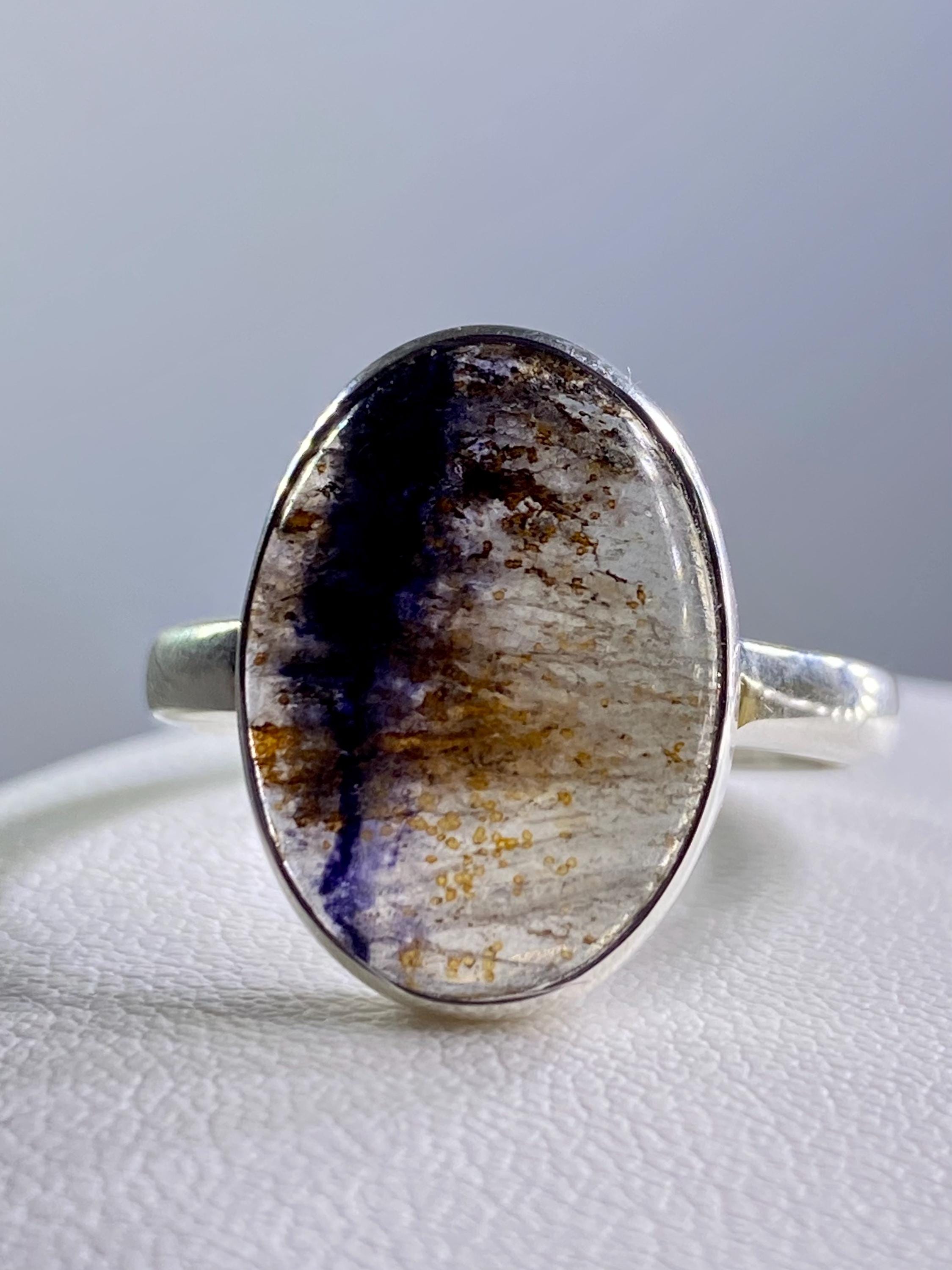 Blue John Silver Ring - Extremely Rare