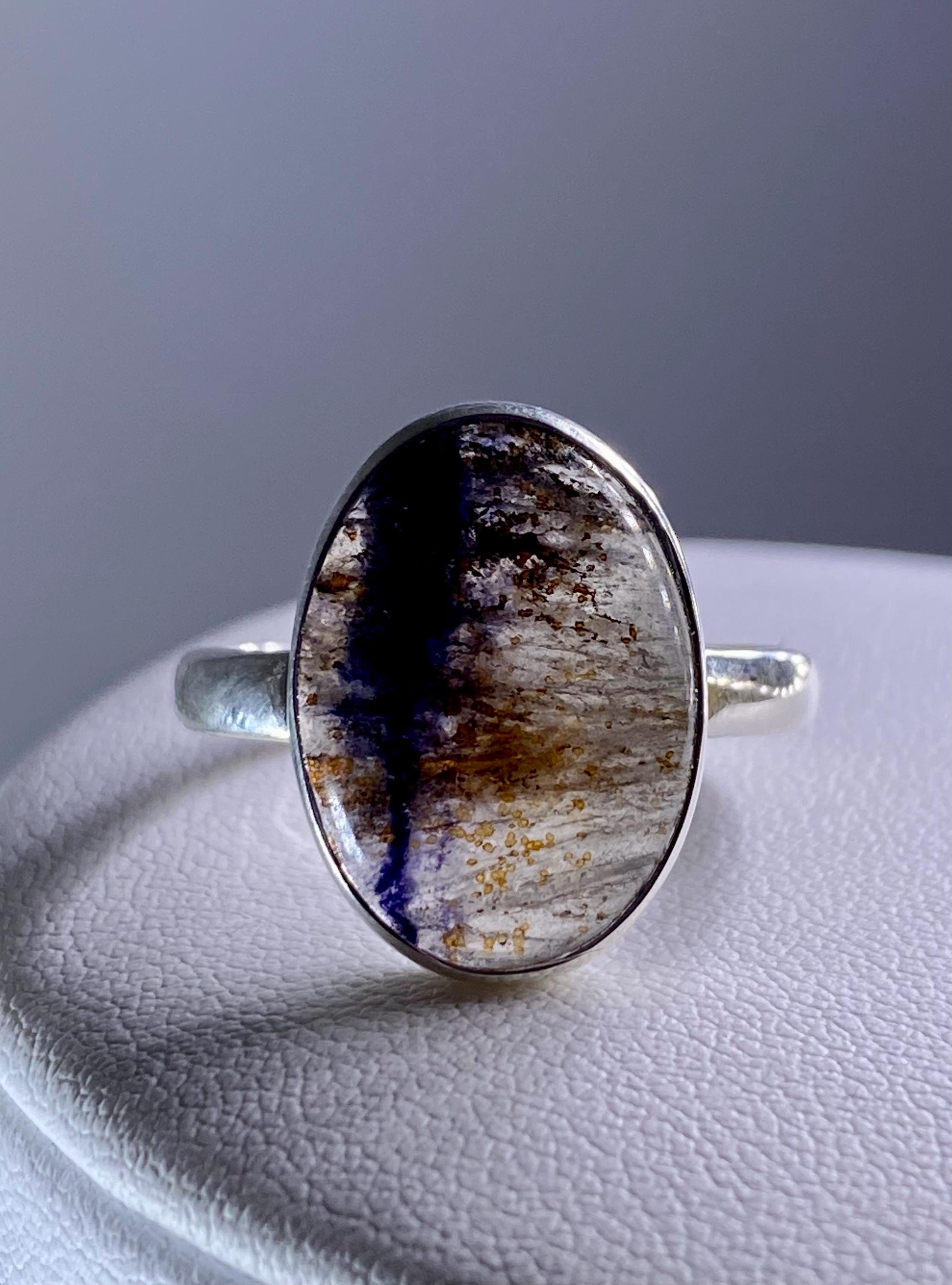 Blue John Silver Ring - Extremely Rare