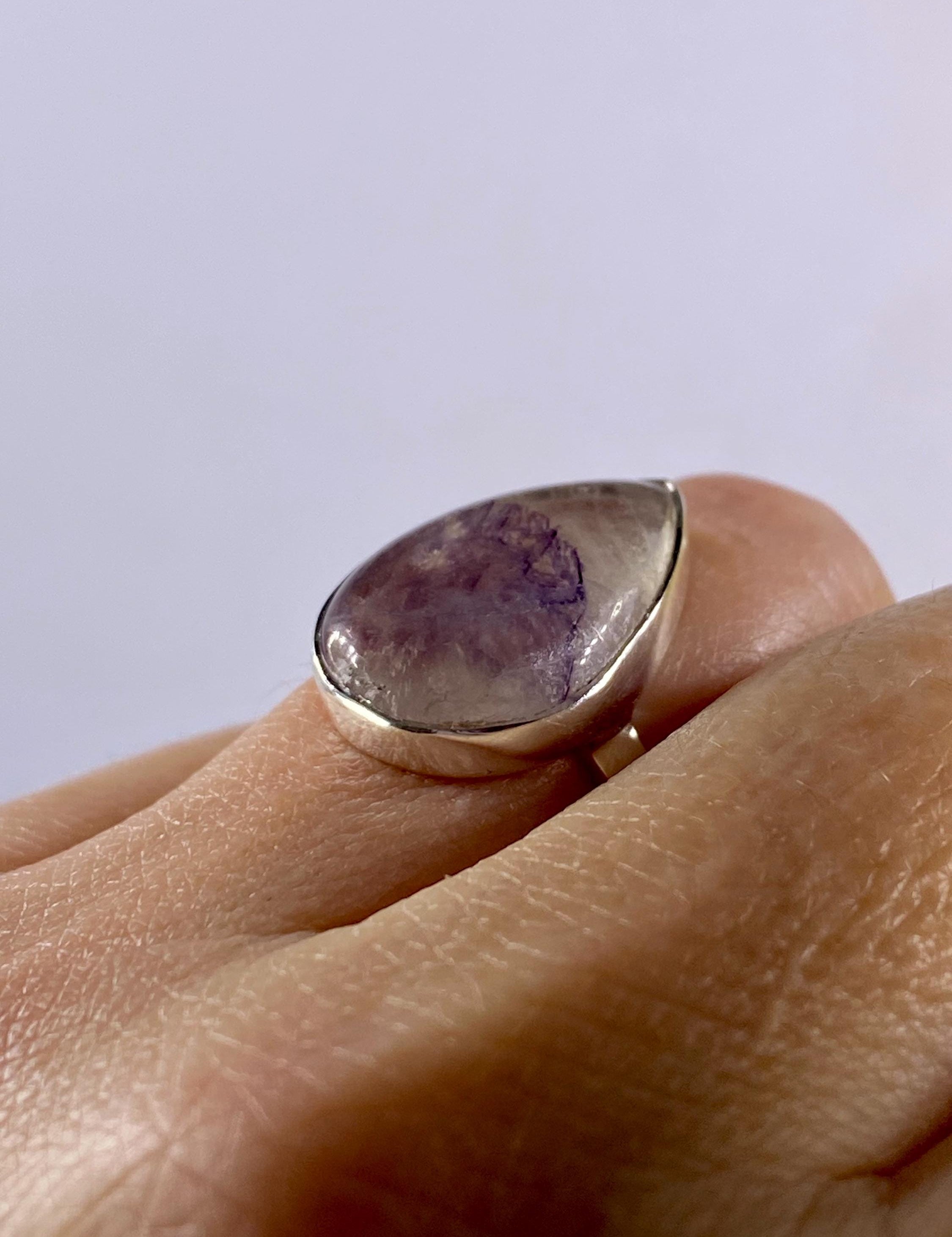 Blue John Silver Ring
