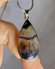 Blue John Silver Pendant