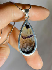 Blue John Silver Pendant