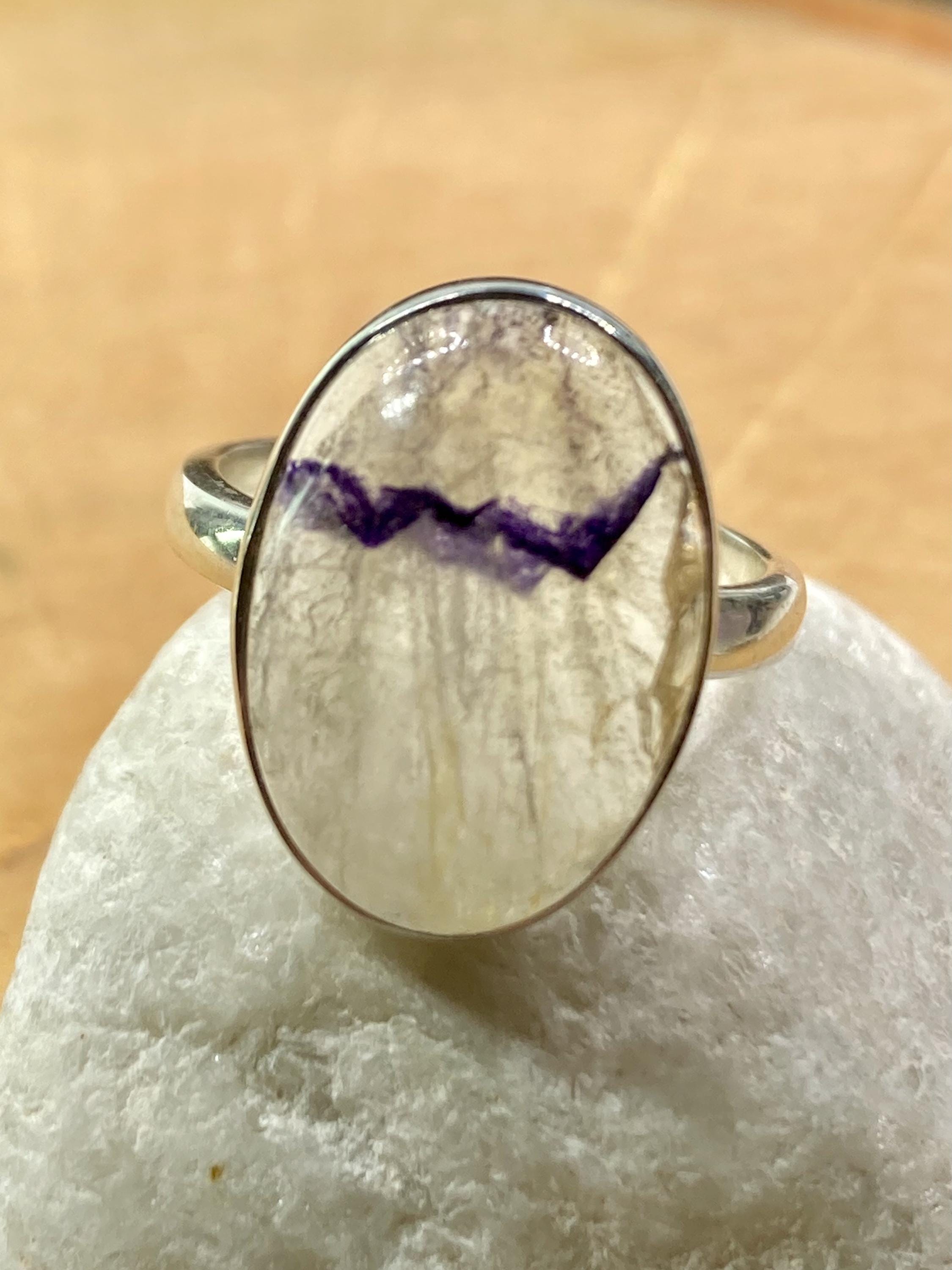 Blue John Silver Ring - Extremely Rare