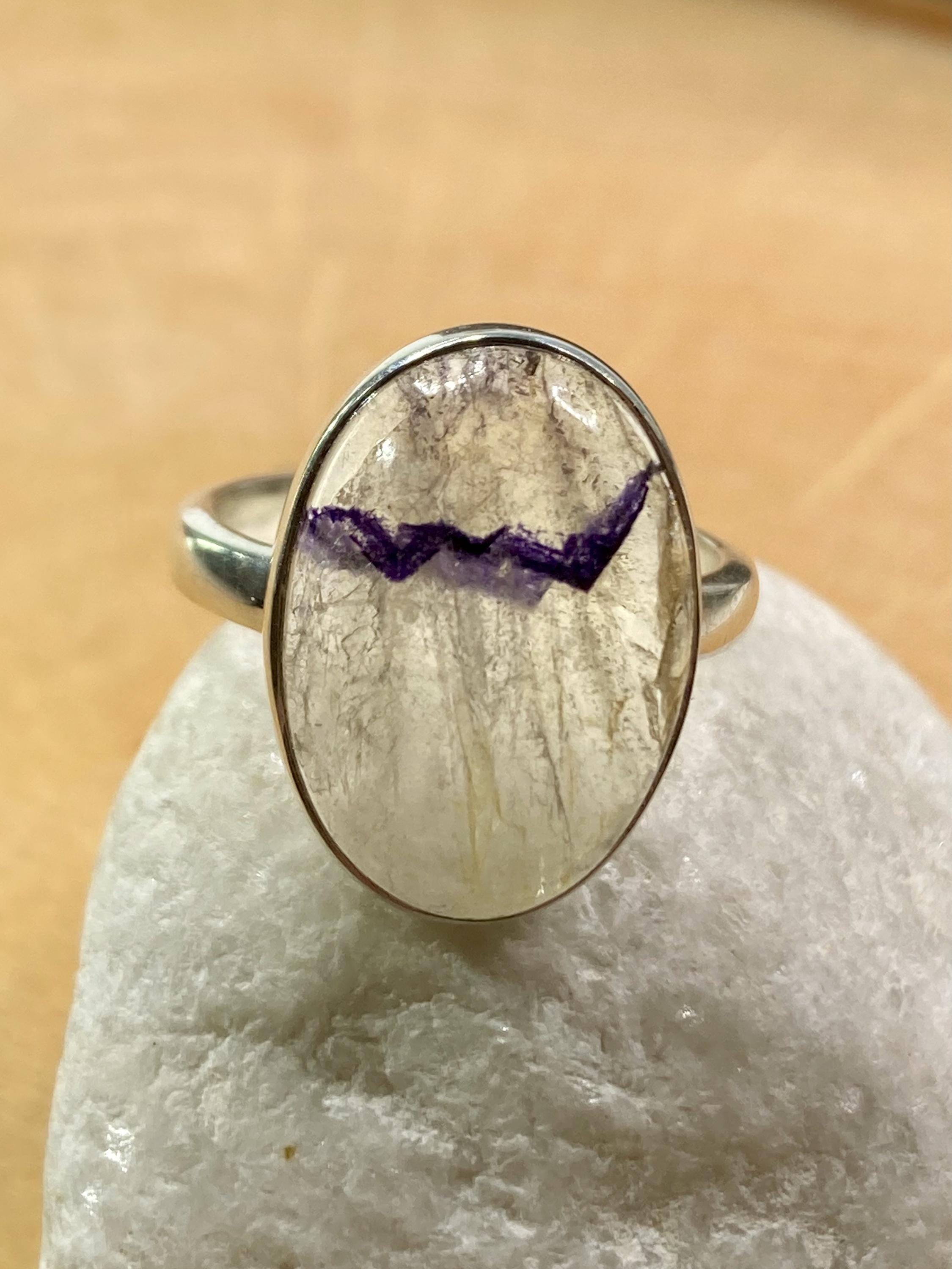 Blue John Silver Ring - Extremely Rare