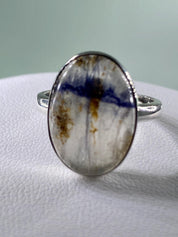 Blue John Silver Oval Ring - Extremely Rare