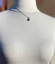 Natural Black Ethiopian Chalama Opal and Silver Pendant