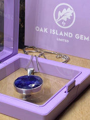 Raw Sapphire and Silver Pendant (M09)