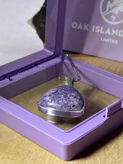 Natural Lepidolite and Silver Pendant