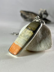 British Celestobarite and Silver Pendant