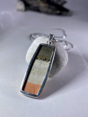 British Celestobarite and Silver Pendant