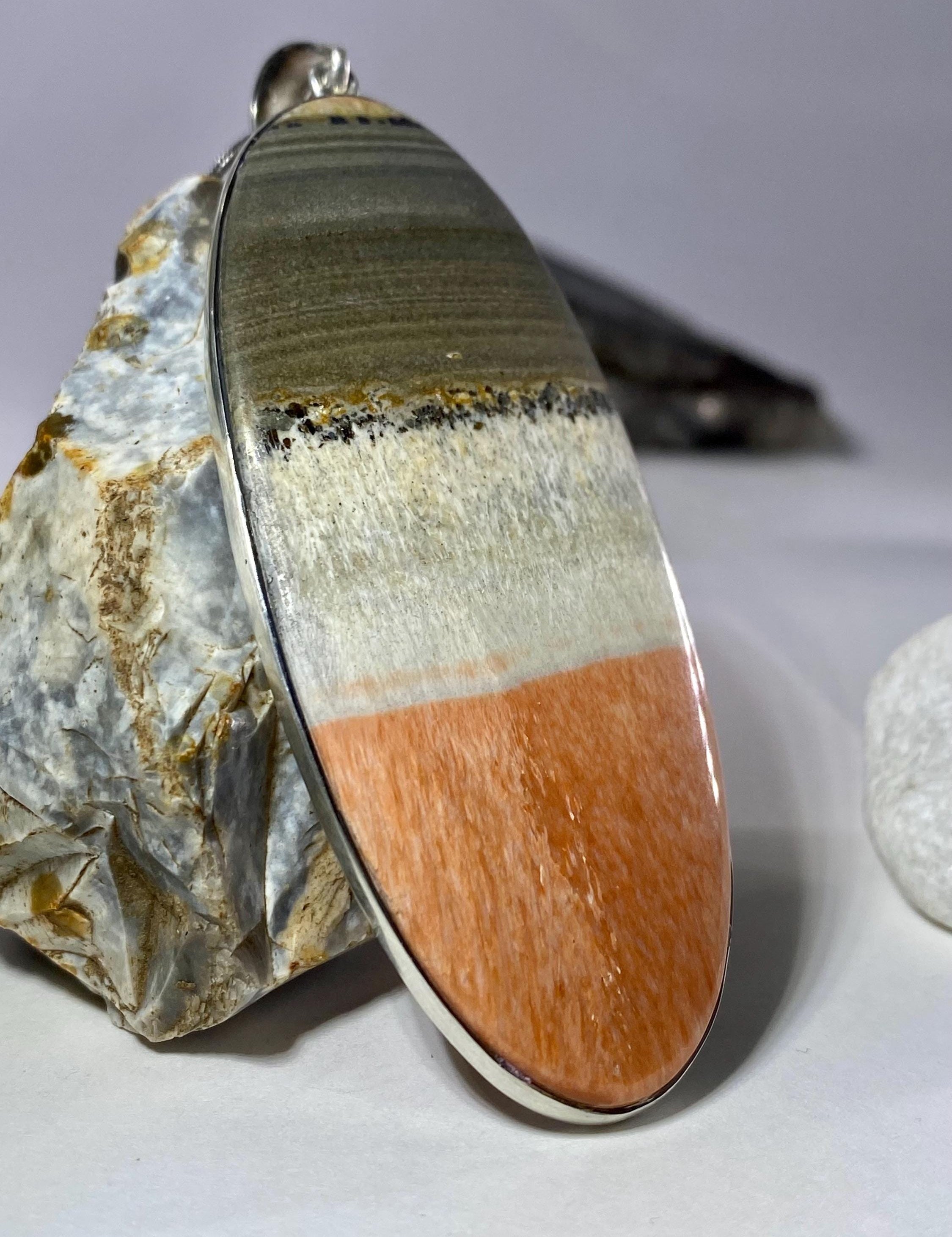 Celestobarite Silver Pendant