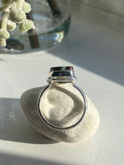 A Natural Australian Boulder Opal and Silver Ring