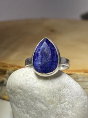 Raw Sapphire and Silver Ring