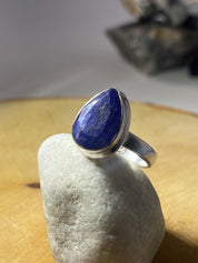Raw Sapphire and Silver Ring