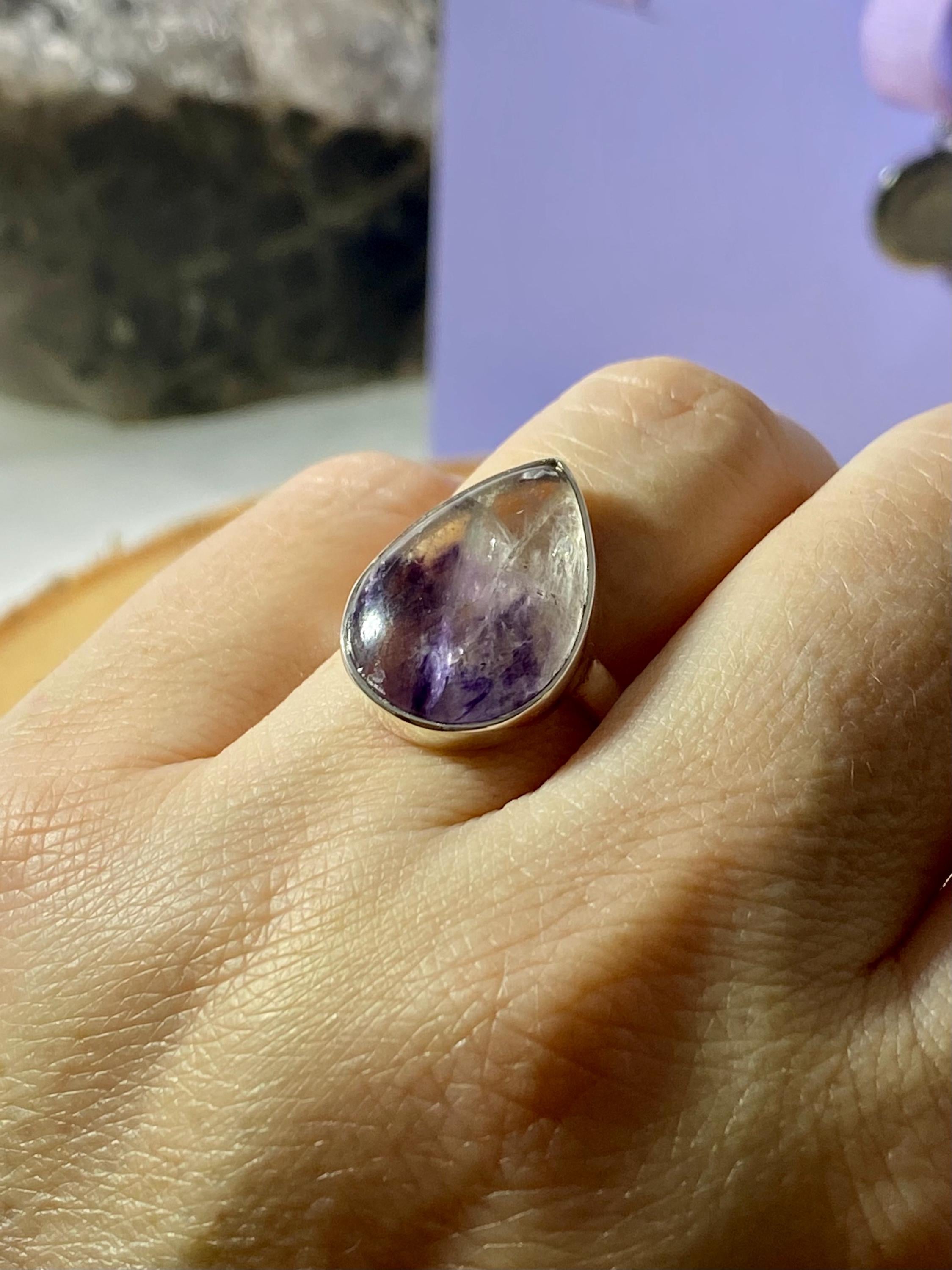 Blue John Silver Ring - Extremely Rare