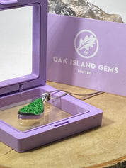 A Rare Green Garnet (Uvarovite) and Silver Pendant