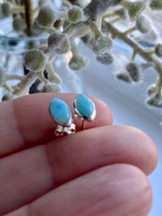 Larimar 925 Silver Studs