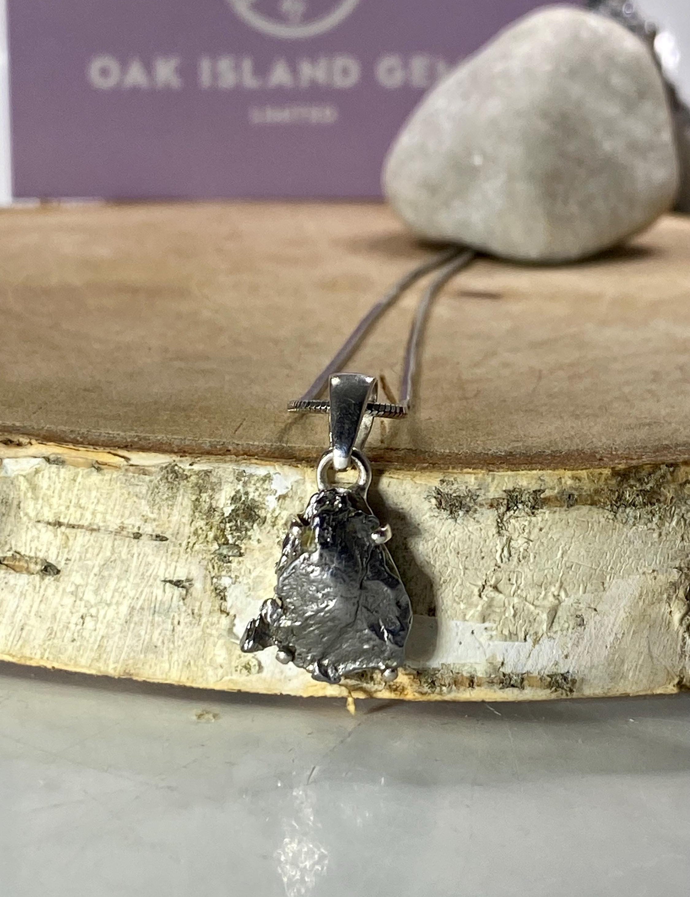 Meteorite Campo Del Cielo and Solid Silver Pendant