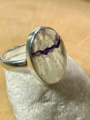 Blue John Silver Ring - Extremely Rare