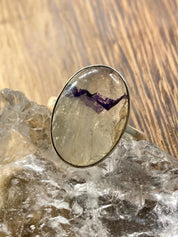 Blue John Silver Ring - Extremely Rare