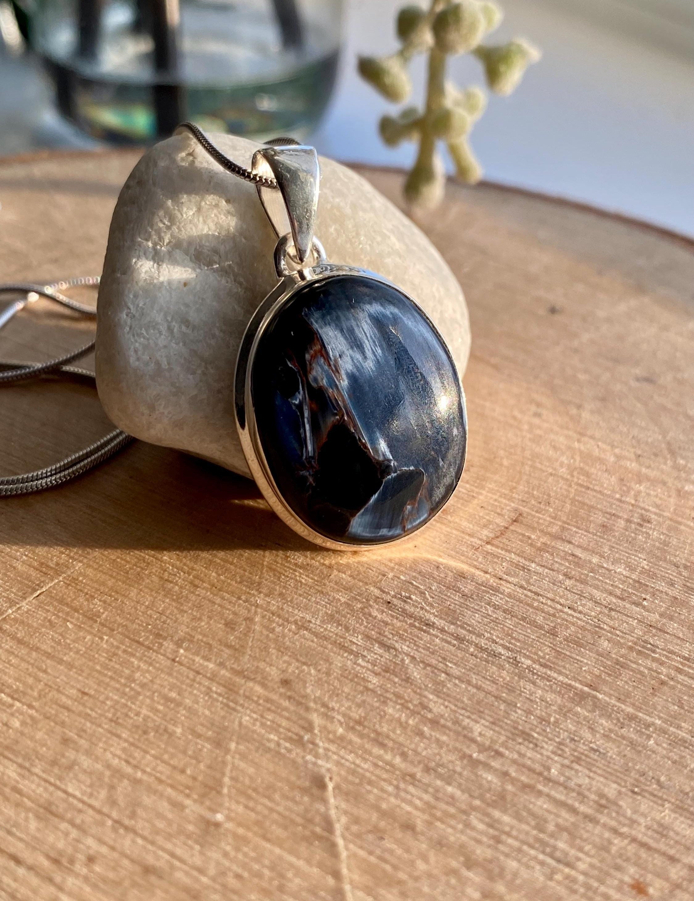 Natural Pietersite 925 Silver Pendant