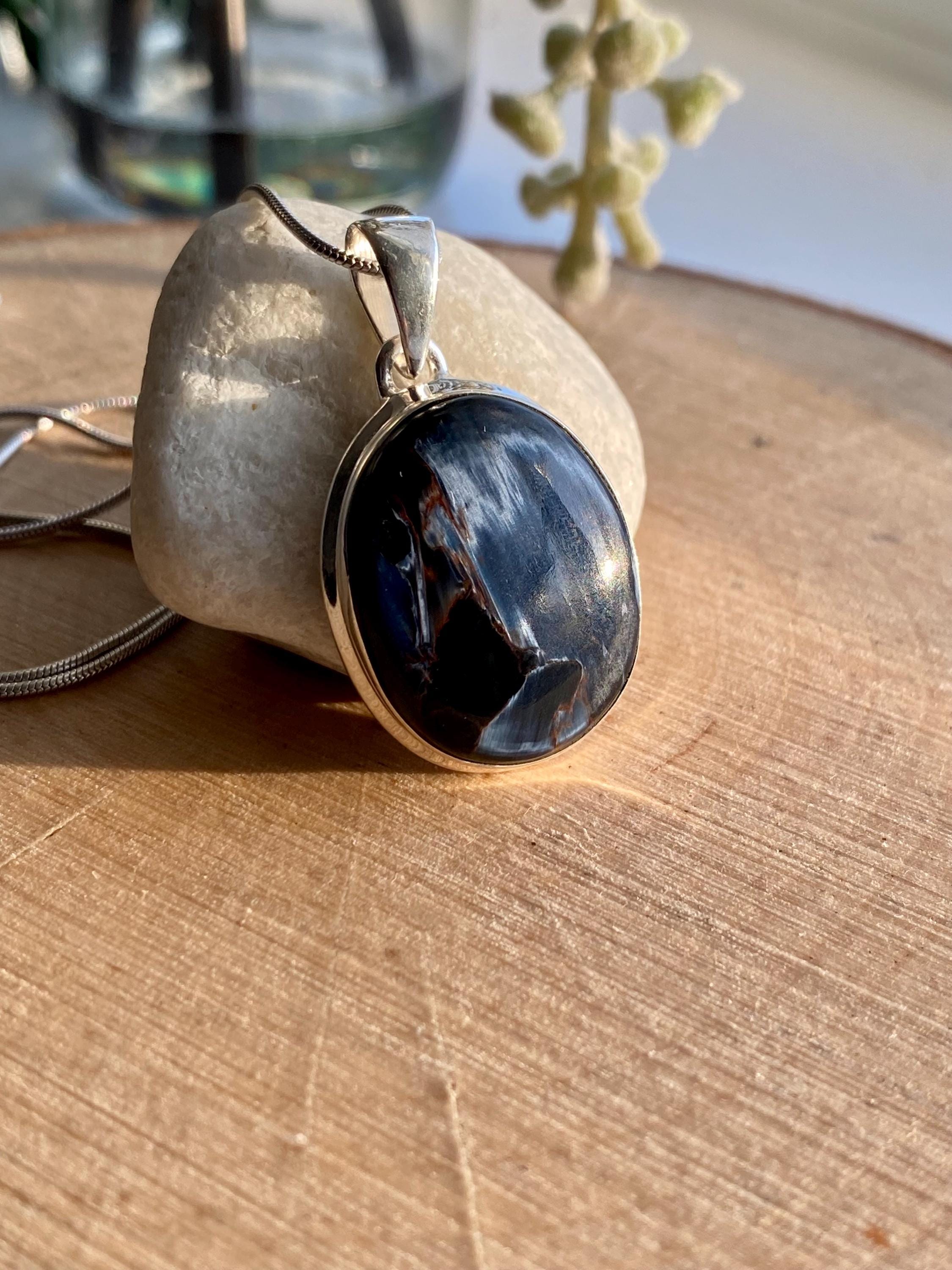 Natural Pietersite 925 Silver Pendant
