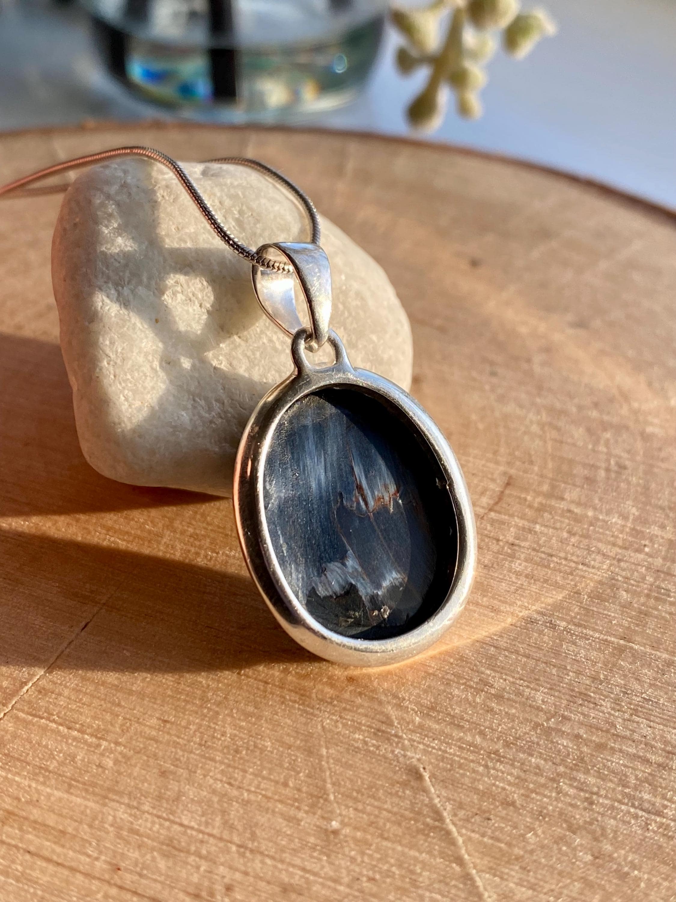 Natural Pietersite 925 Silver Pendant