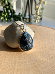 Pietersite Sterling Silver Teardrop Pendant