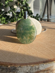 Moss Agate Silver Pendant