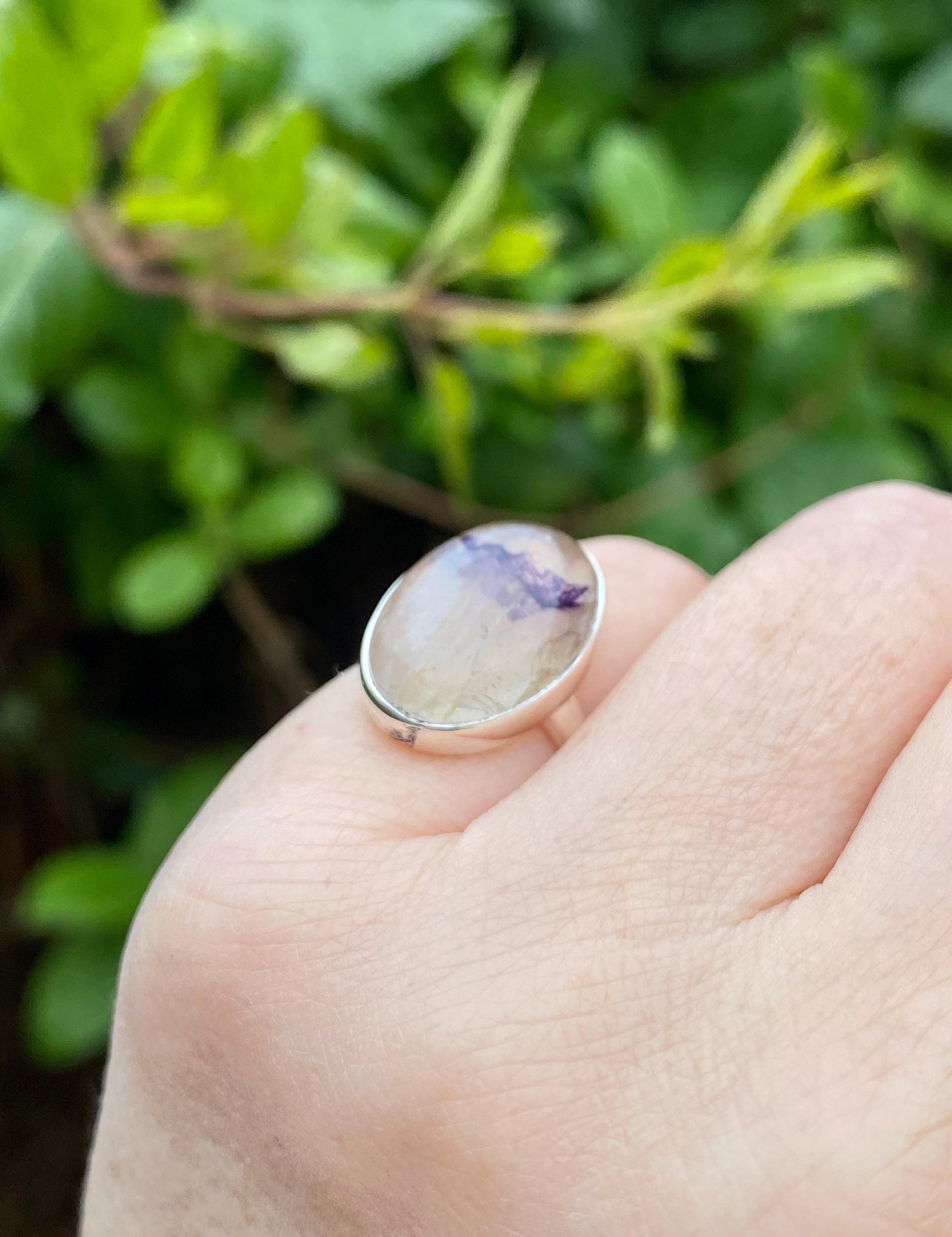 Blue John Silver Ring - Extremely Rare