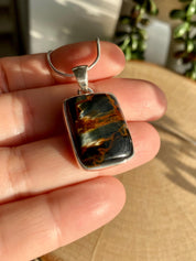 Brown Pietersite 925 Silver Pendant