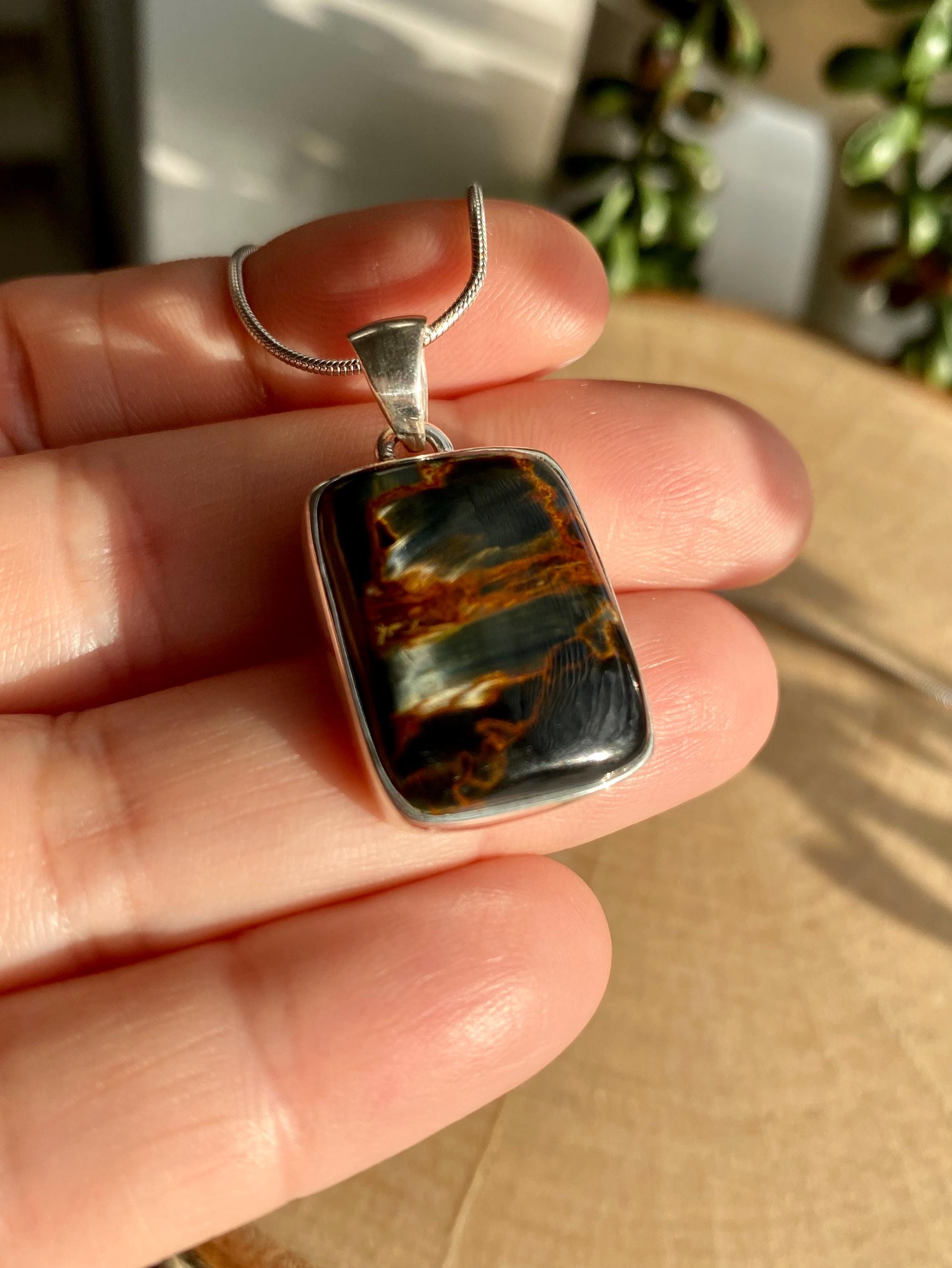 Brown Pietersite 925 Silver Pendant