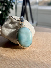 Dominican Larimar Sterling Silver Pendant