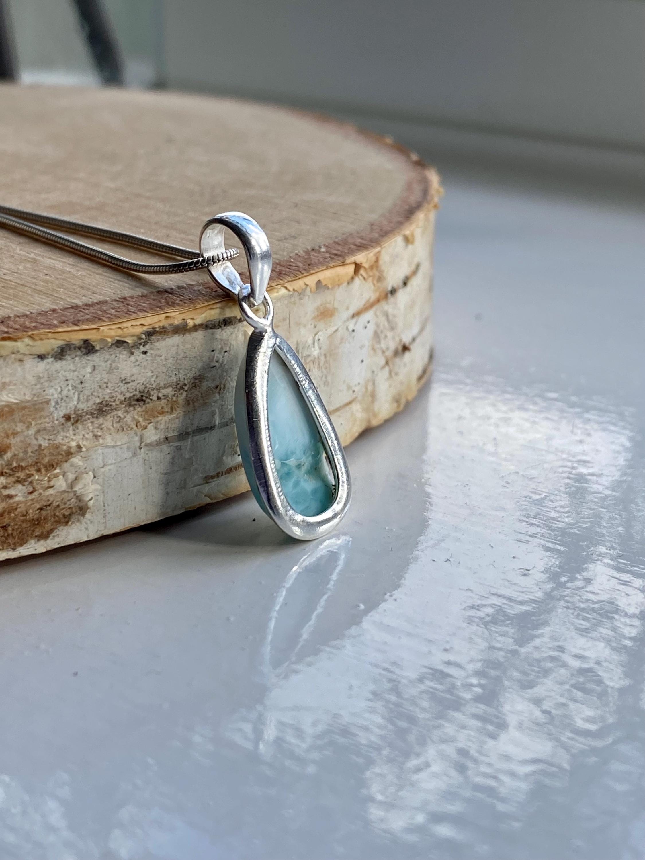 Dominican Larimar Sterling Silver Pendant