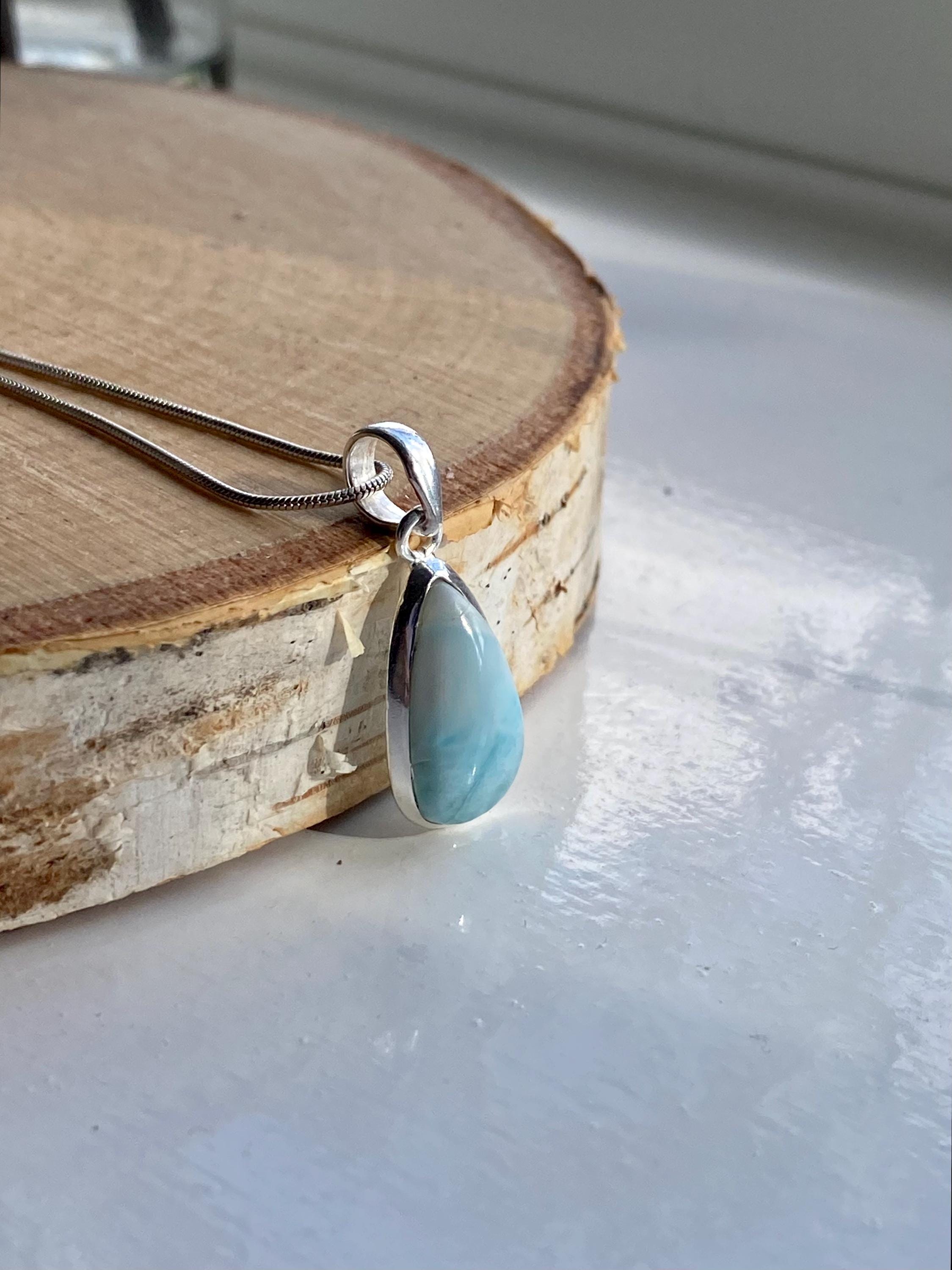Dominican Larimar Sterling Silver Pendant