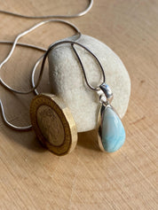 Dominican Larimar Sterling Silver Pendant