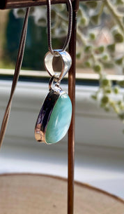 Dominican Larimar Sterling Silver Pendant