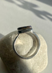 A Natural Australian Boulder Opal and Silver Ring