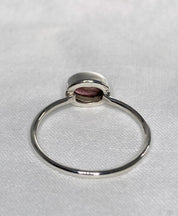 Purple Tourmaline Sterling Silver Oval Ring