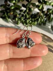 Meteorite Campo Del Cielo Sterling Silver Dangle Earrings
