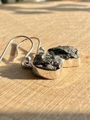 Meteorite Campo Del Cielo Sterling Silver Dangle Earrings