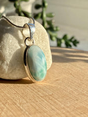 Dominican Larimar Sterling Silver Pendant