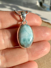 Dominican Larimar Sterling Silver Pendant