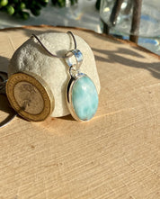 Dominican Larimar Sterling Silver Pendant