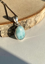 Dominican Larimar Sterling Silver Pendant